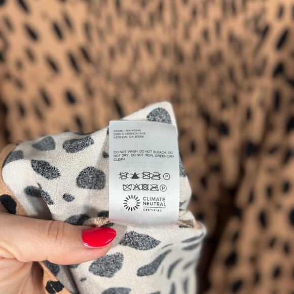 Reformation Mara Maxi Dress Bobcat Leopard Women's Plus 16 - Picture 10 of 11